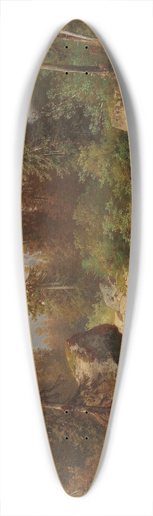 Carl Hasch - Scene By The Waldbachstrub Near Hallstatt 39.3 inch art pintail longboard deck
