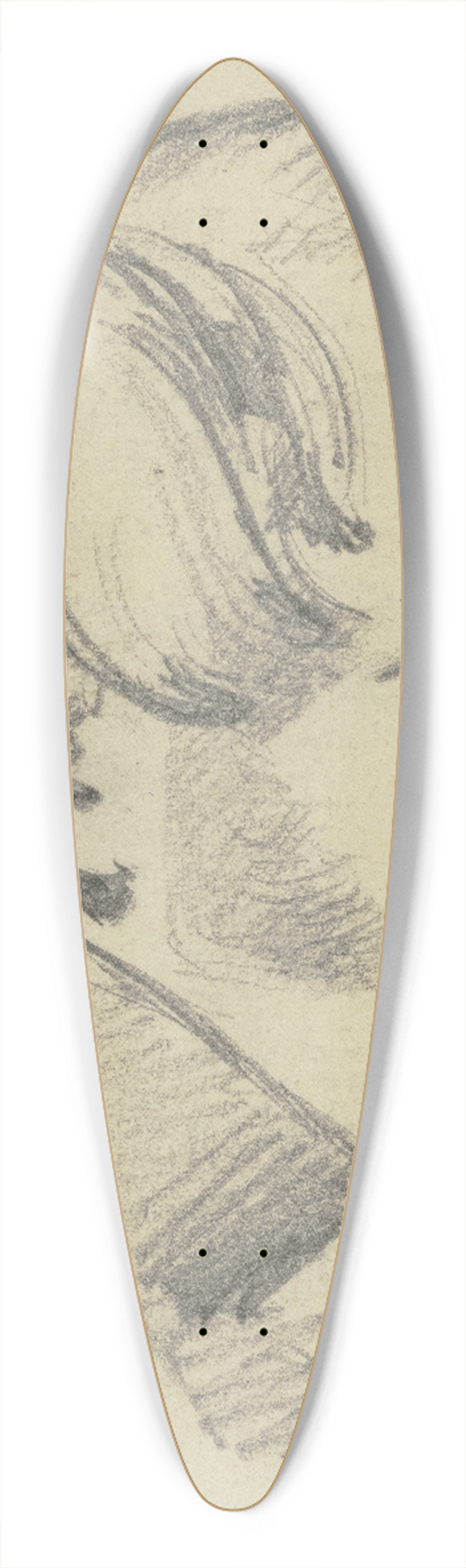 Carl Hoff - Bildnis Schmidt im Profil nach rechts 39.3 inch art pintail longboard deck