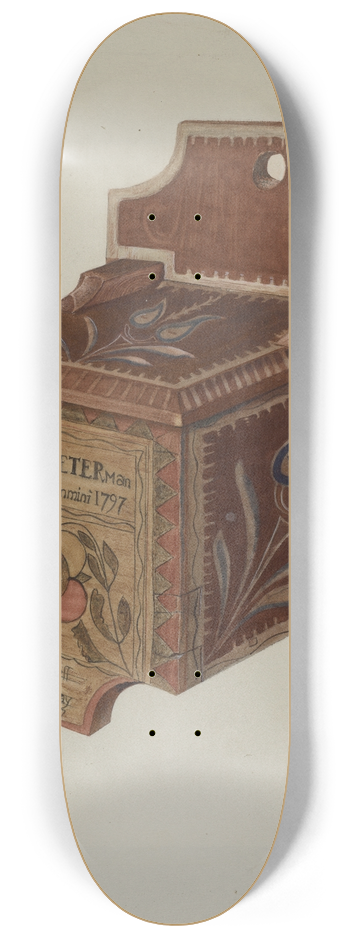 Betty Jean Davis - Pennsylvania German Hanging Salt Box 8.25 inch art skate deck
