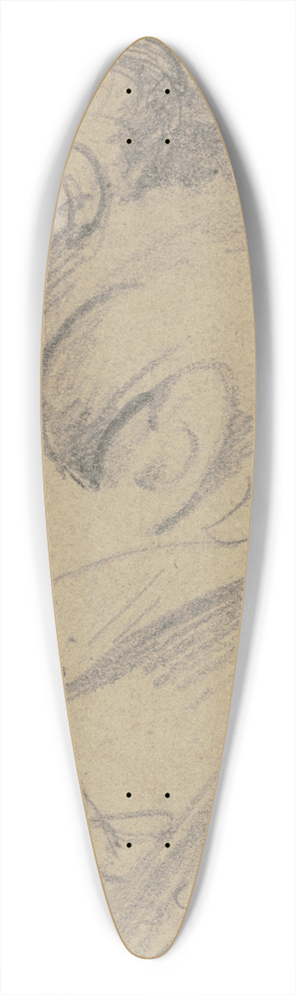 Carl Hoff - Portrait of Lders 39.3 inch art pintail longboard deck