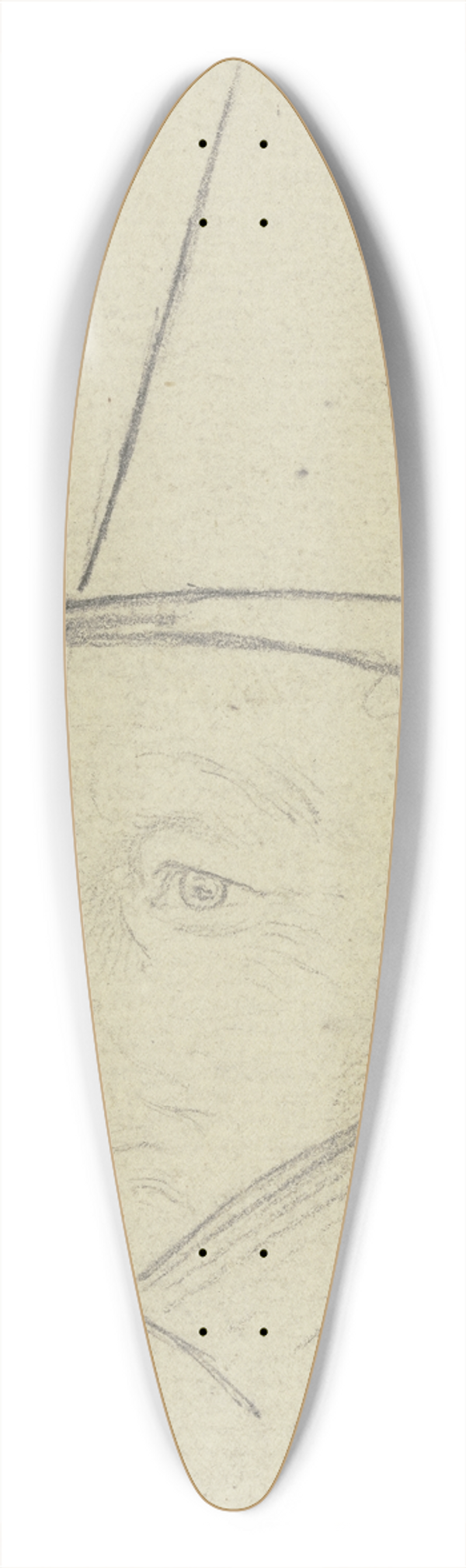 Carl Hoff - Portrait of Zersen 39.3 inch art pintail longboard deck