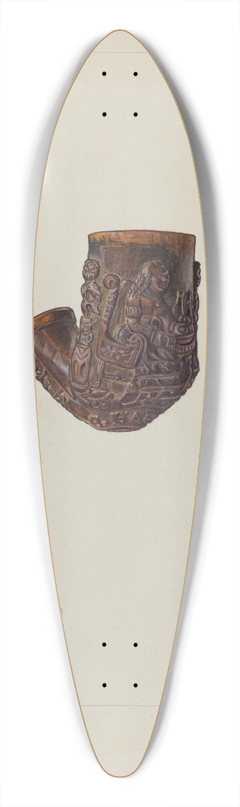 Carl Keksi - Pipe Bowl 39.3 inch art pintail longboard deck