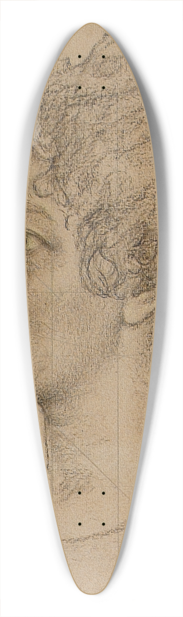 Carl Larsson - Head Study Mrs. Signe Thiel 39.3 inch art pintail longboard deck