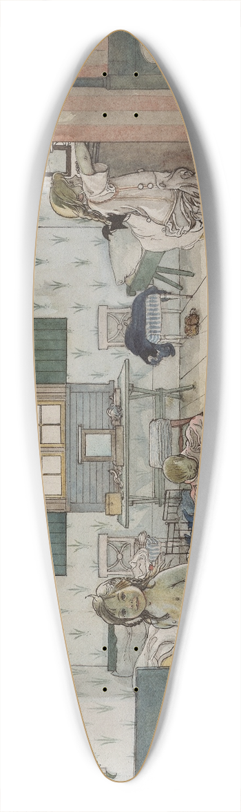 Carl Larsson - Mammas and the Small Girls Room 39.3 inch art pintail longboard deck