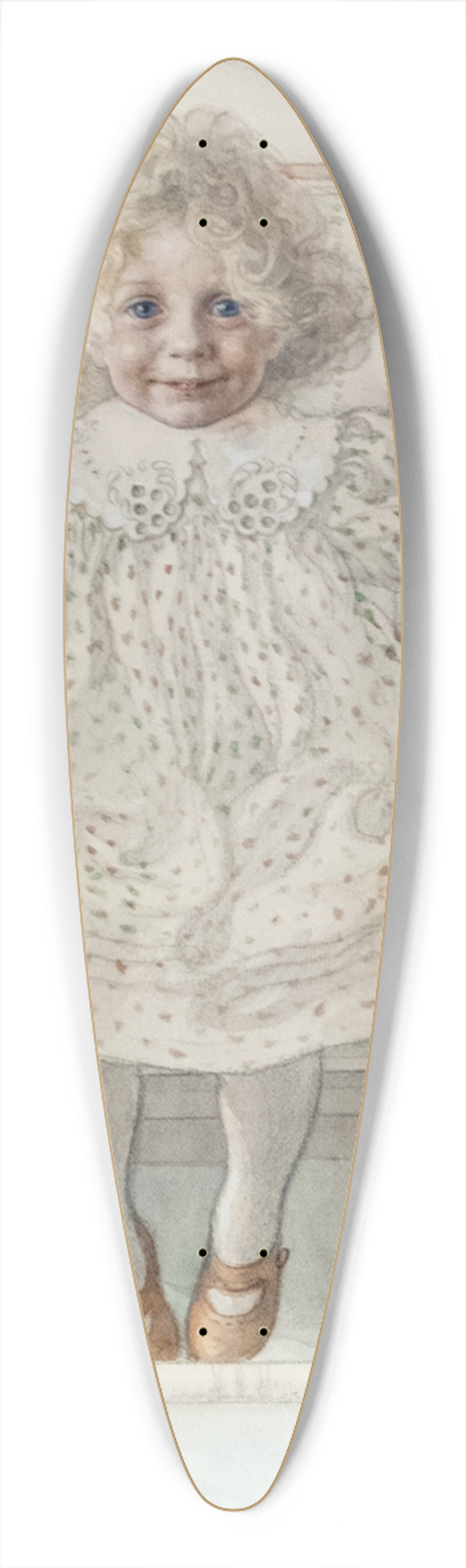 Carl Larsson - Portrait of Inga-Maria Thiel 39.3 inch art pintail longboard deck