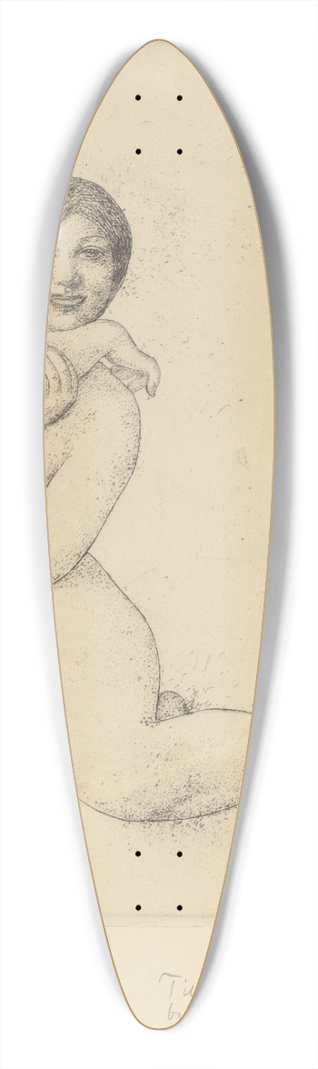 Carl Larsson - Sitting Model 39.3 inch art pintail longboard deck