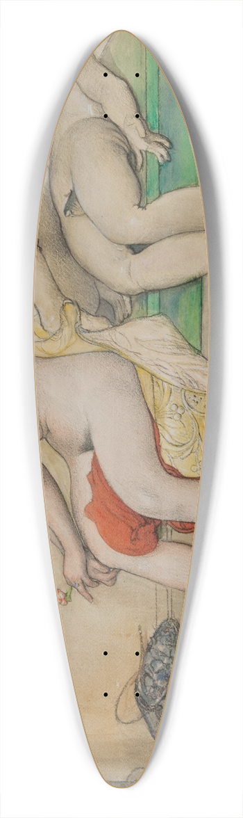 Carl Larsson - The Model and the Mannequins 39.3 inch art pintail longboard deck