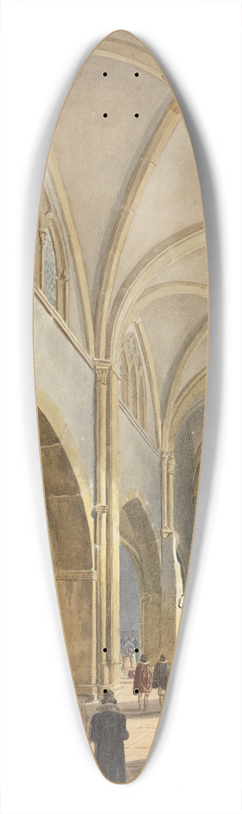 Carl Ludwig Frommel - Das Innere der Schlokirche St. Michael in Pforzheim 39.3 inch art pintail longboard deck