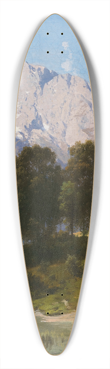 Carl Millner - Sommerliche Gebirgslandschaft 39.3 inch art pintail longboard deck