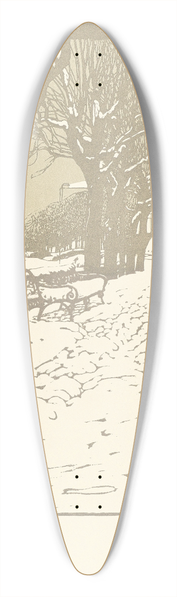 Carl Moll - Winter (Hohe Warte in Wien) 39.3 inch art pintail longboard deck