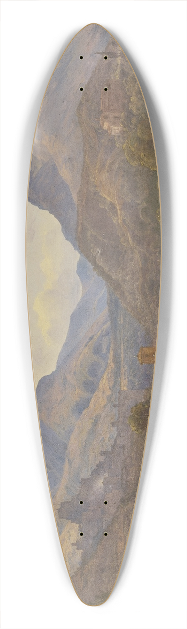 Carl Morgenstern - Ansicht von Subiaco, im Vordergrund eine Brcke 39.3 inch art pintail longboard deck