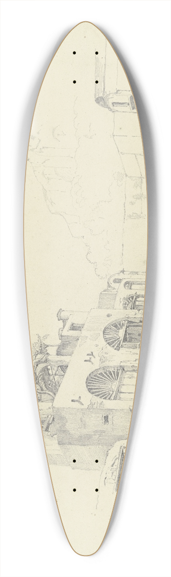 Carl Morgenstern - Straenzug in Marina Grande auf Capri 39.3 inch art pintail longboard deck