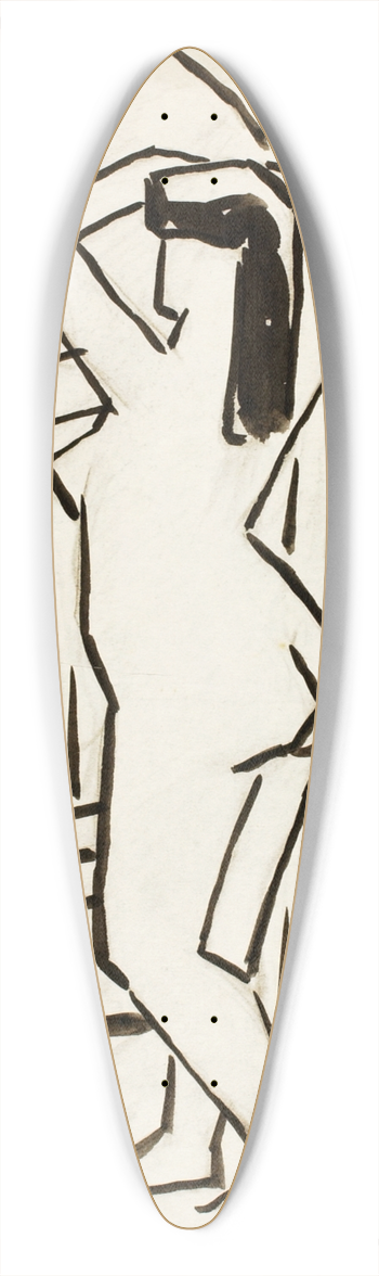 Carl Newman - Girl Arranging Hair 39.3 inch art pintail longboard deck