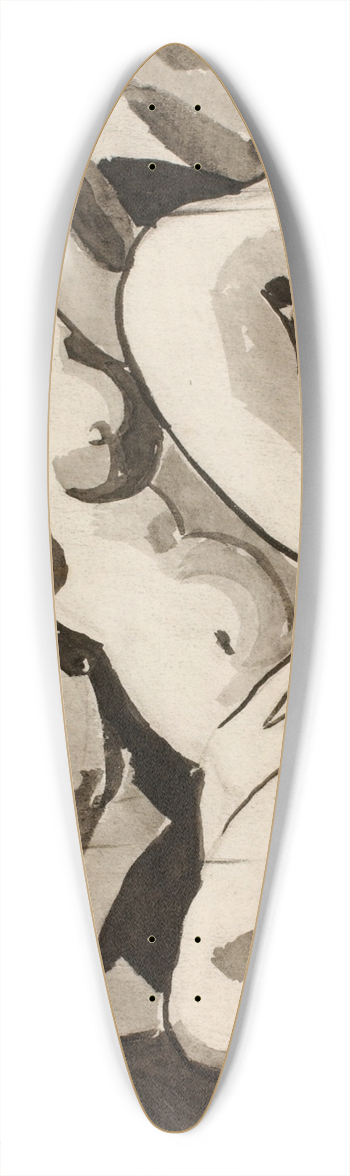 Carl Newman - Reclining Female Nude V 39.3 inch art pintail longboard deck