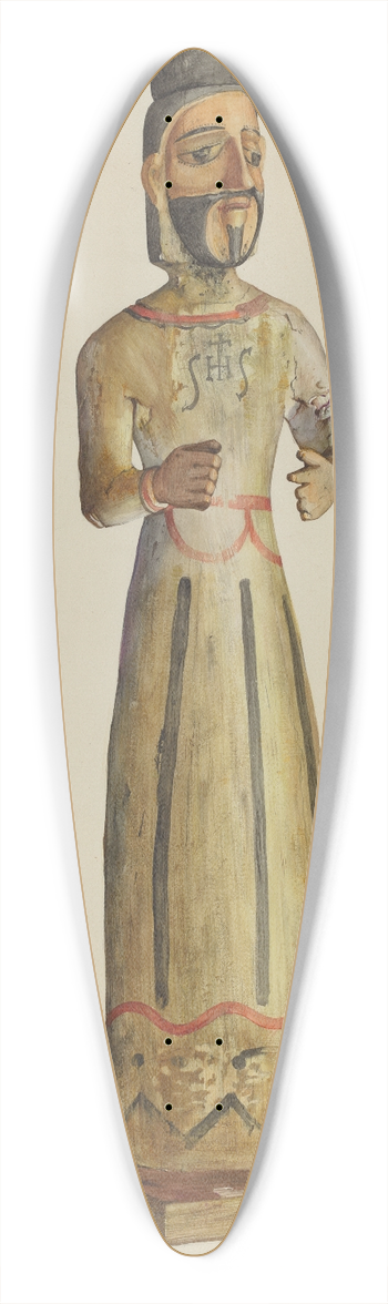 Carl O'Bergh - Bulto (St. Ignatius) 39.3 inch art pintail longboard deck