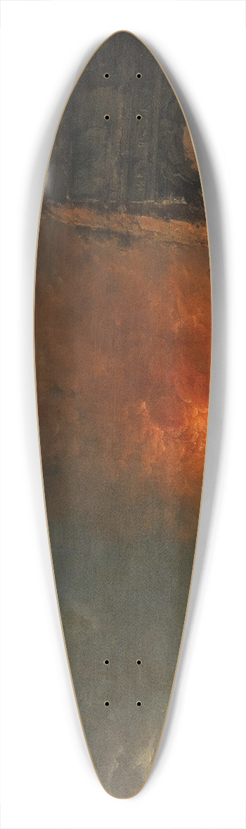 Carlo Bonavia - Explosion in a harbour 39.3 inch art pintail longboard deck