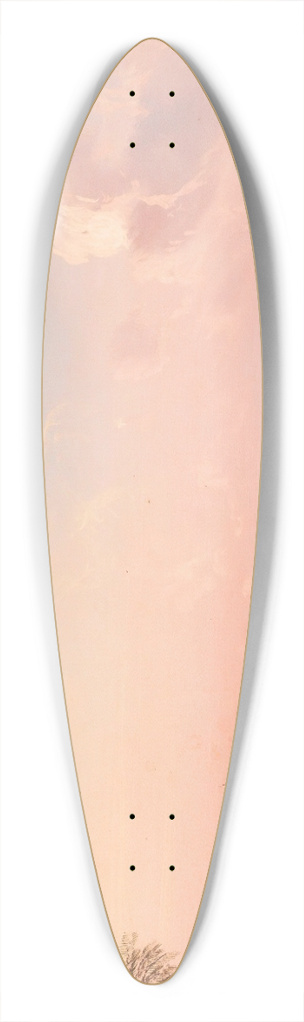 Carlo Bossoli - Ceuta 39.3 inch art pintail longboard deck