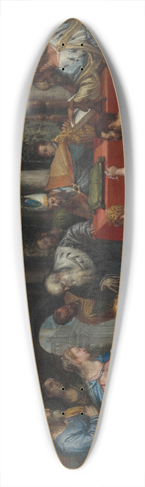 Carlo Caliari - The presentation in the temple 39.3 inch art pintail longboard deck