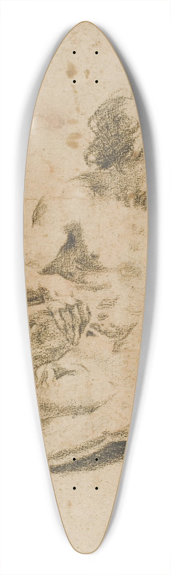 Carlo Cignani - Seated Male Nude 39.3 inch art pintail longboard deck