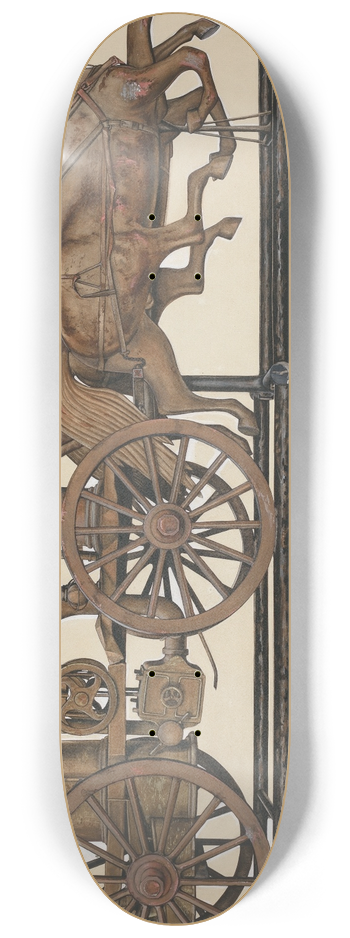 Beverly Chichester - Weather Vane  Model Fire Engine 8.25 inch art skate deck