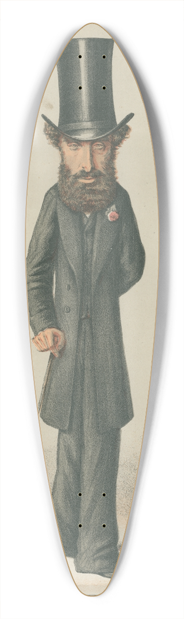 Carlo Pellegrini - Literary; The Representative of Romance, Lytton, October 28, 1870 39.3 inch art pintail longboard deck