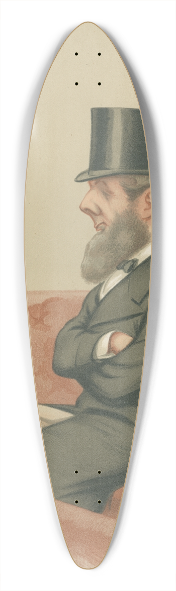 Carlo Pellegrini - Royalty; The Head of the Russells, The Duke of Bedford, July 11, 1874 39.3 inch art pintail longboard deck