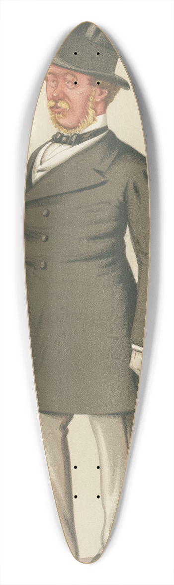 Carlo Pellegrini - Turf Devotees; Master of the Horse, The Earl of Bradford, October 24, 1874 39.3 inch art pintail longboard deck