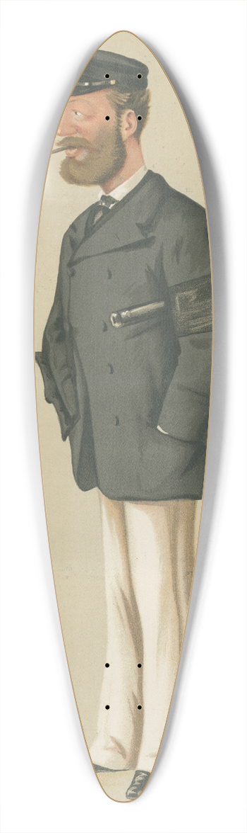 Carlo Pellegrini - Yachting Devotees; Yachting, Count Edmund Batthyany, September 19, 1874 39.3 inch art pintail longboard deck