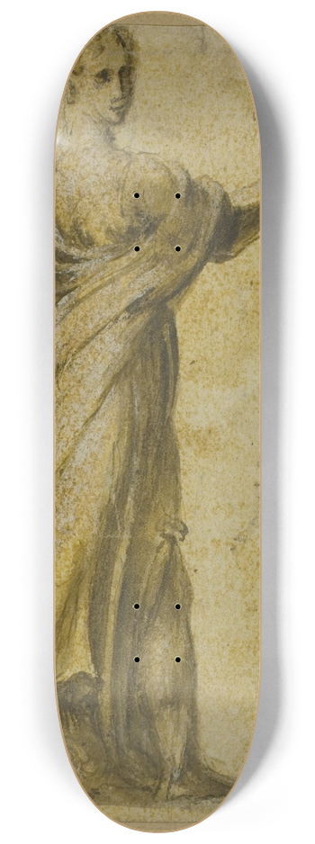 Biagio Pupini - Standing Woman with Laurel Wreath 8.25 inch art skate deck
