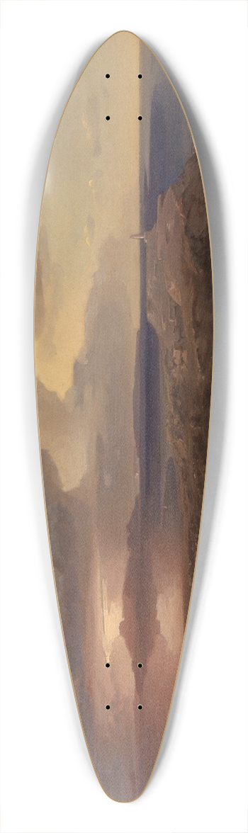 Carl Rottmann - Die Insel gina mit den Ruinen des Hekatetempels 39.3 inch art pintail longboard deck