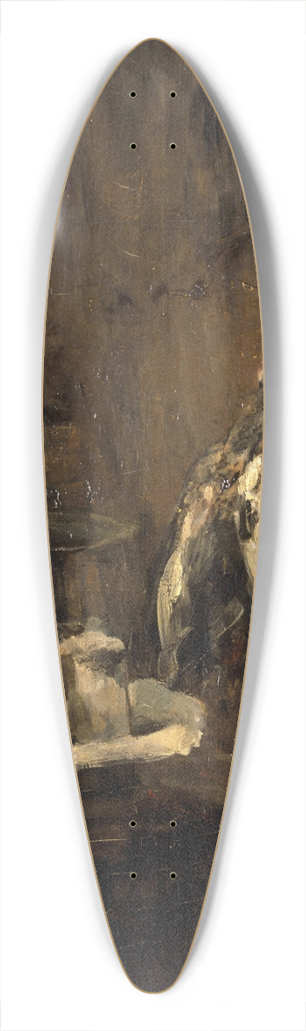 Carl Schuch - Still Life with Partridges and Cheese 39.3 inch art pintail longboard deck
