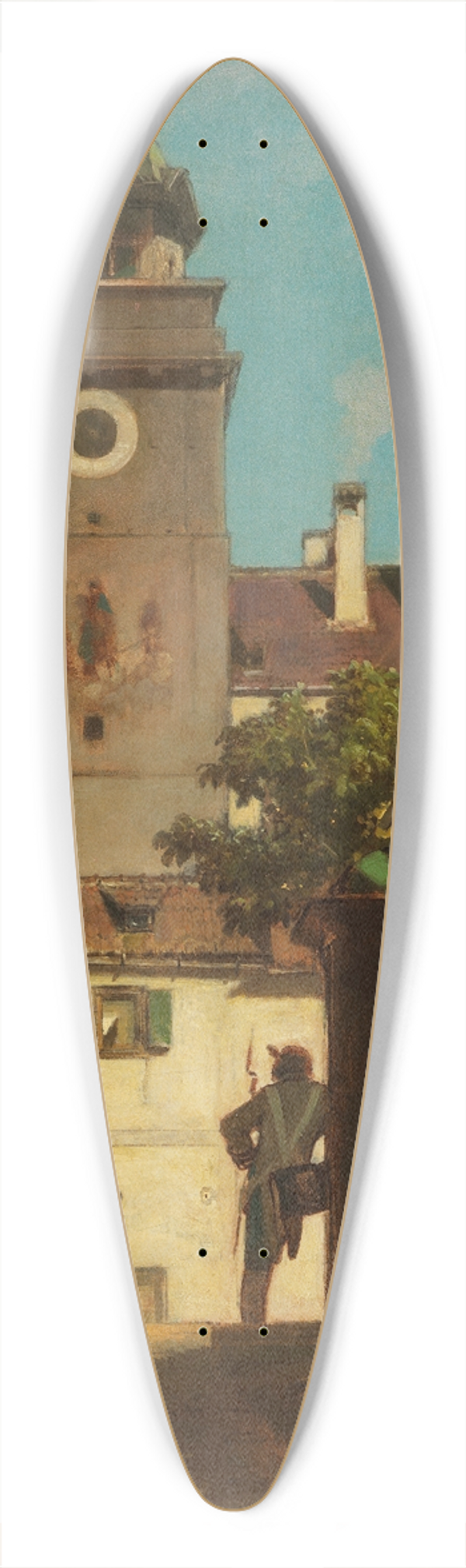 Carl Spitzweg - Die Stadtwache 39.3 inch art pintail longboard deck