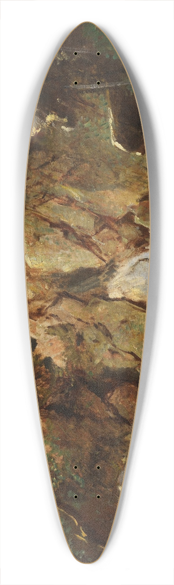 Carl Spitzweg - Felsenkessel mit Wildwasser 39.3 inch art pintail longboard deck