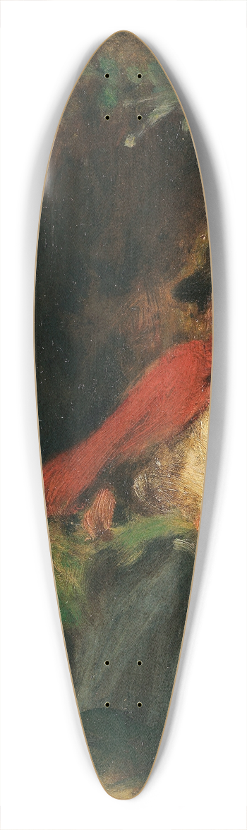 Carl Spitzweg - Sitzendes Mdchen mit rotem Umhang, einen Hasen vor sich 39.3 inch art pintail longboard deck