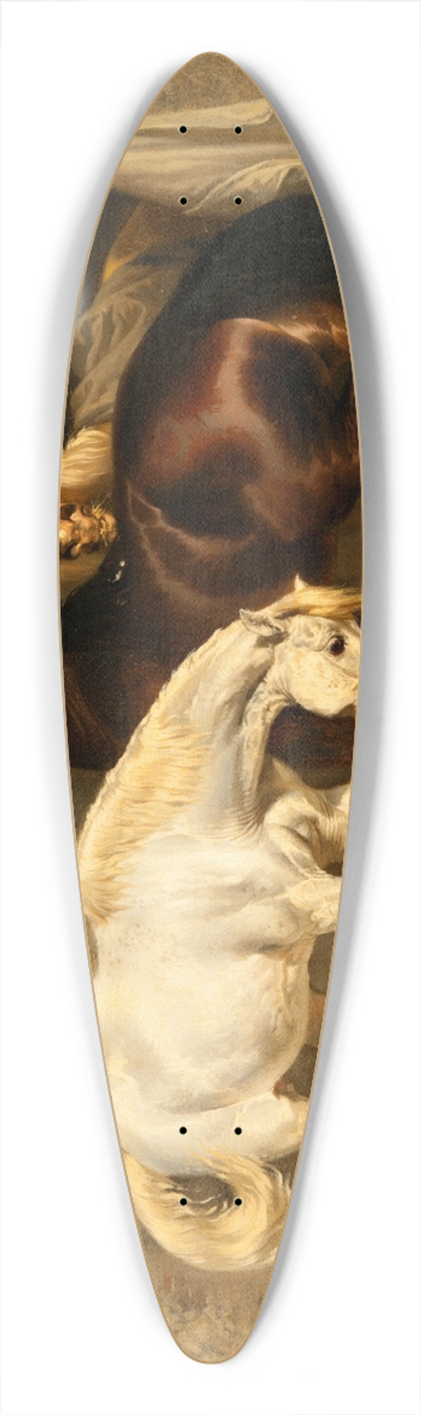 Carl Wahlbom - Horses at the Stable 39.3 inch art pintail longboard deck