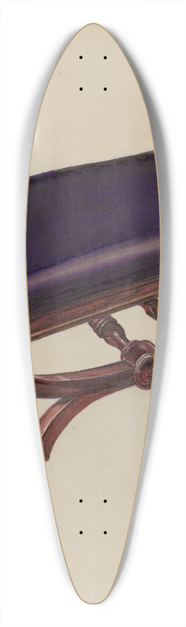 Carl Weiss - Stool-Living Room 39.3 inch art pintail longboard deck