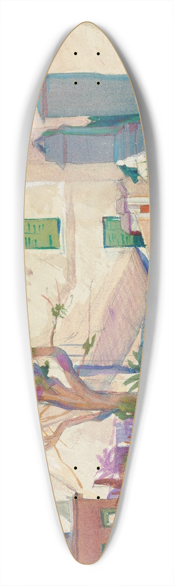 Carl William Broemel - St. George 39.3 inch art pintail longboard deck