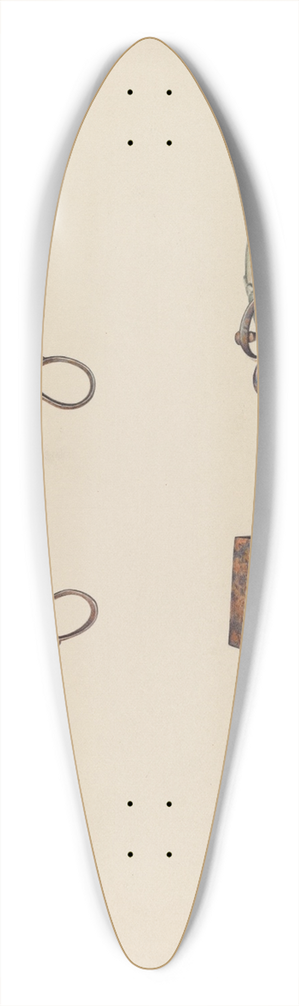 Carmel Wilson - Pewter Tray and Snuffers 39.3 inch art pintail longboard deck