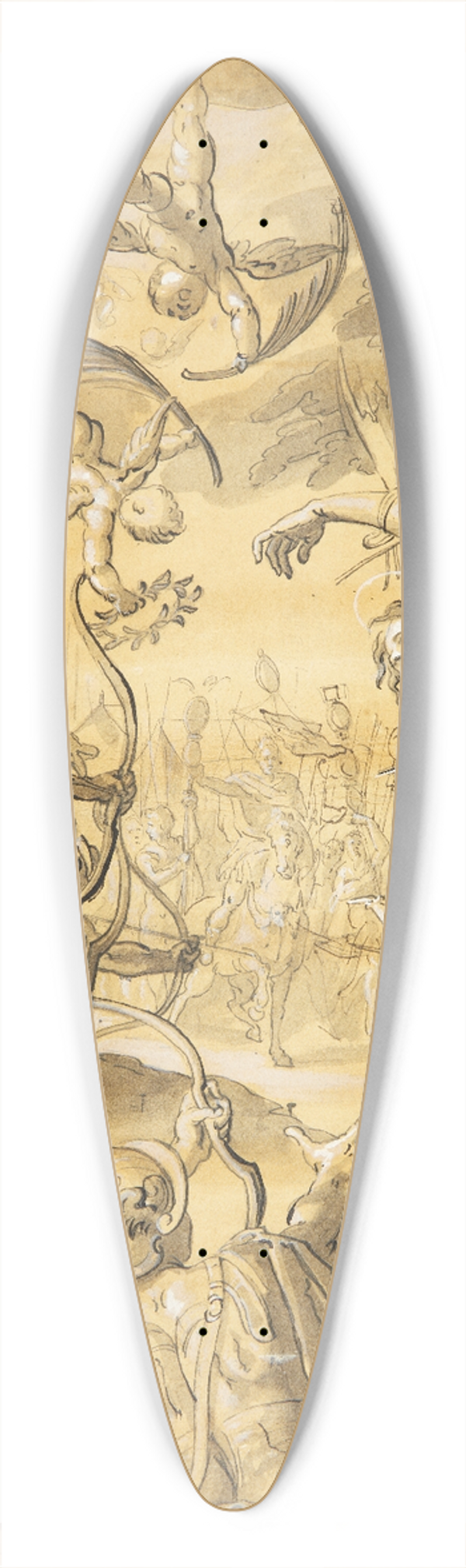 Caspar Menneler - Den hellige Sebastians martyrium 39.3 inch art pintail longboard deck