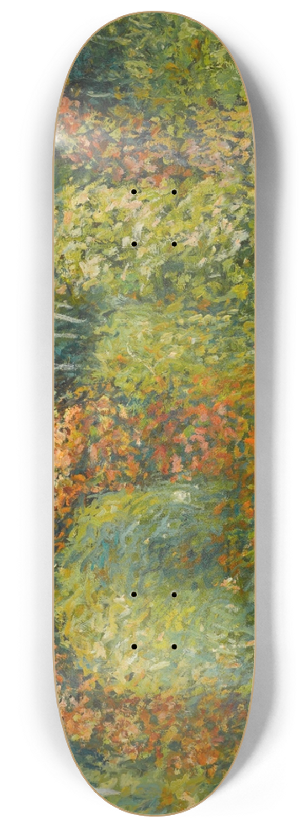 Blanche Hosched-Monet - La roseraie  Giverny 8.25 inch art skate deck