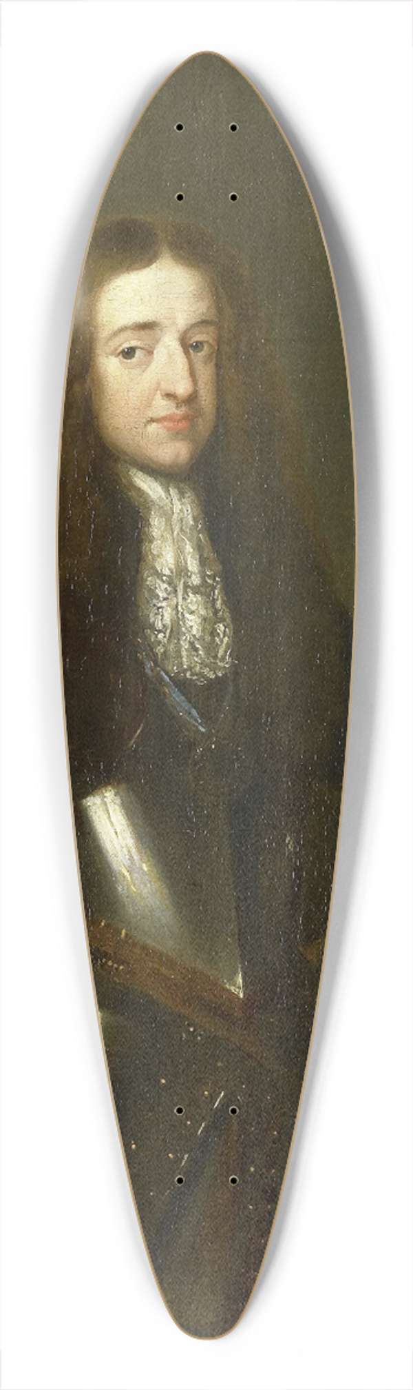 Caspar Netscher - Portrait of Willem III (1650-1702), Prince of Orange and since 1689, King of England 39.3 inch art pintail longboard deck
