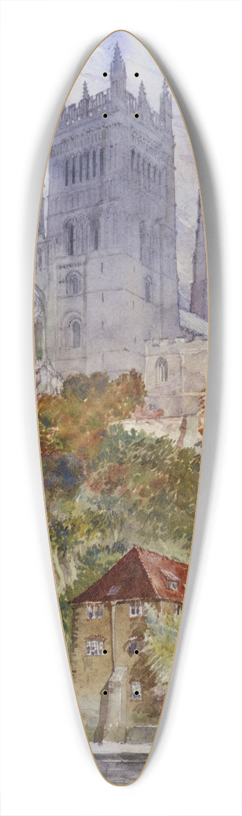 Cass Gilbert - Durham Cathedral, England 39.3 inch art pintail longboard deck