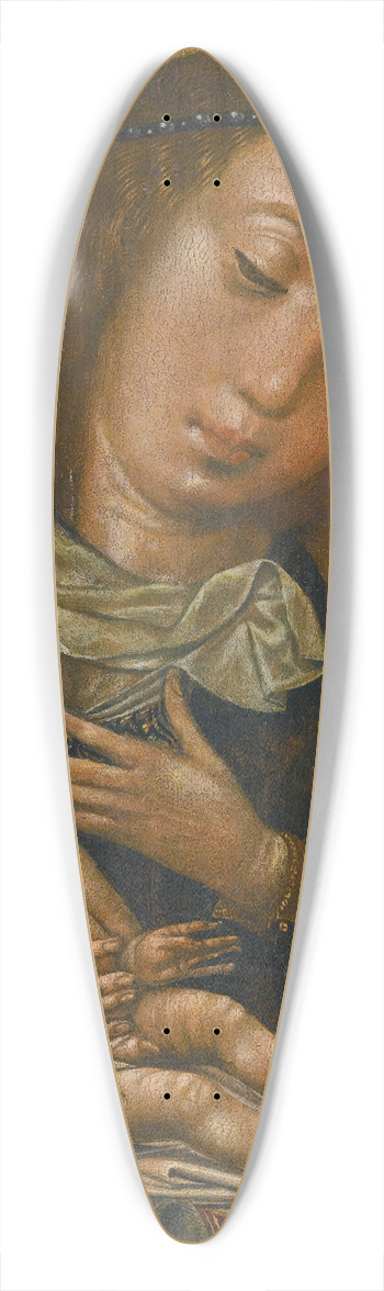 Castilian School - The Madonna And Child 39.3 inch art pintail longboard deck