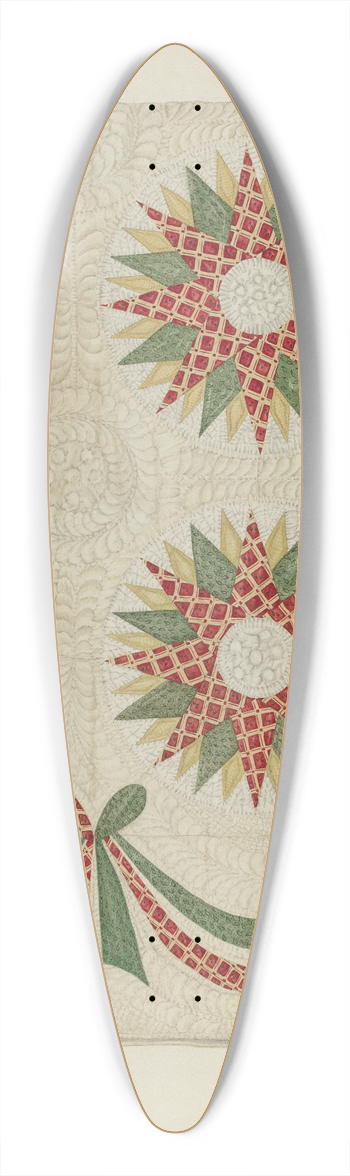 Catherine Fowler - Quilt 39.3 inch art pintail longboard deck