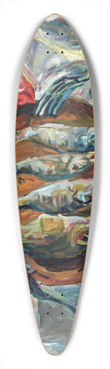 Cham Soutine - Poissons Et Tomates 39.3 inch art pintail longboard deck