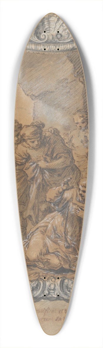 Charles-Andr van Loo - St. Gregory Reluctant to Accept His Election as Bishop of Rome 39.3 inch art pintail longboard deck