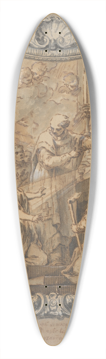 Charles-Andr van Loo - The Mass of St. Gregory 39.3 inch art pintail longboard deck