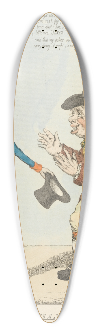 Charles Ansell - The Danger Over or Billys Return to John Bull 39.3 inch art pintail longboard deck