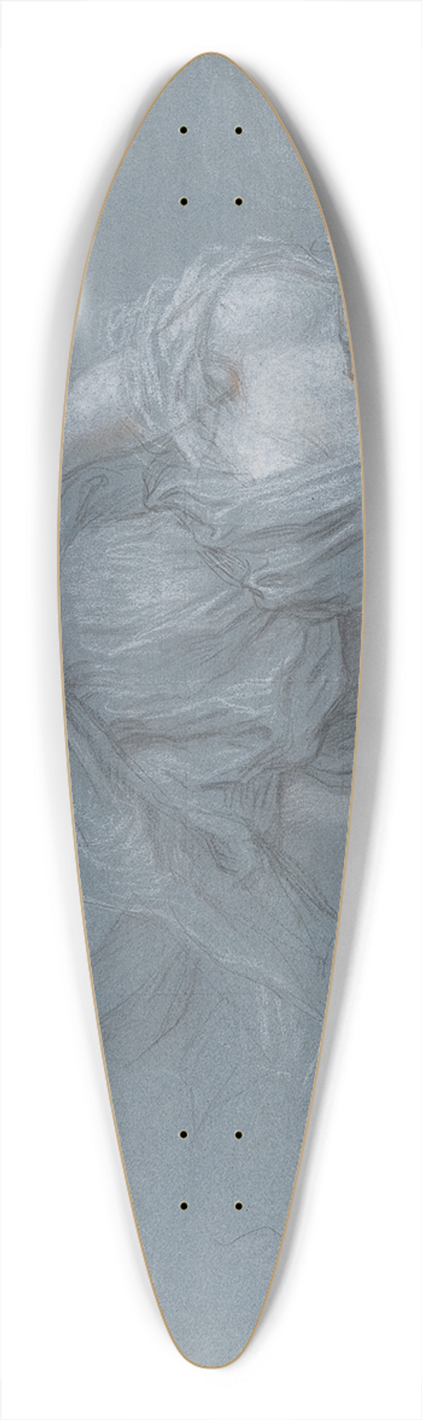 Charles-Antoine Coypel - Allegorical Figure of Painting 39.3 inch art pintail longboard deck