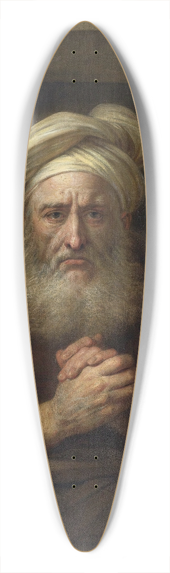 Charles-Antoine Coypel - Sorrowful Democritus 39.3 inch art pintail longboard deck